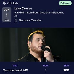 2-Luke Combs tickets for June 1st