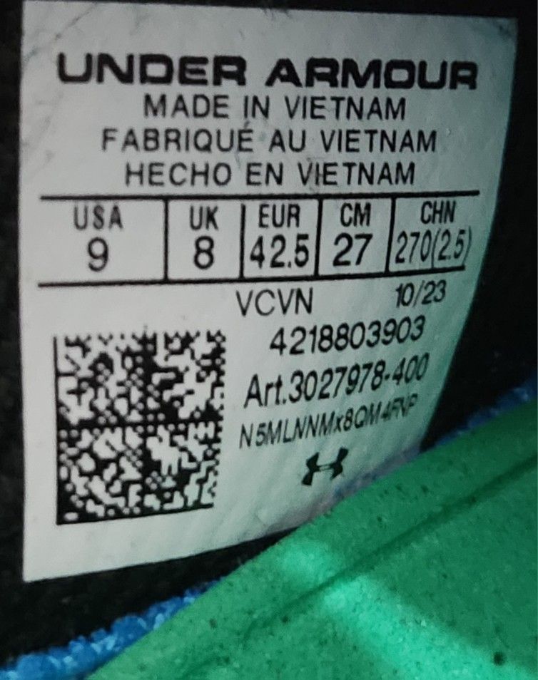 Under Armour Blur Smoke Suede 2.0 MC Football Cleats (contact info removed) 400 Men's Size 9 New🏈