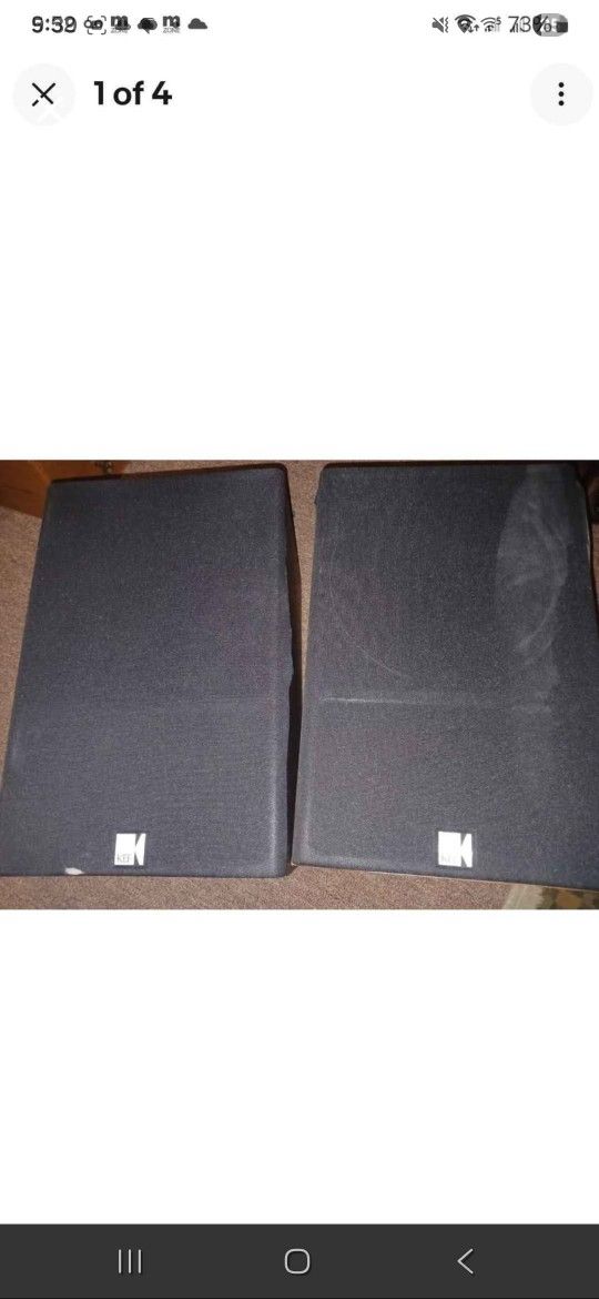 Kef C35 Uni-Q Technology Bookshelf Speakers (Pair) Tested Amp Home Stereo Audio
