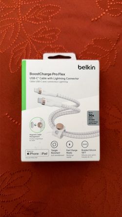 Belkin BoostCharge Pro Flex USB-C to Lightning Cable 10ft UNOPENED