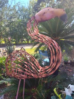 5 ft tall rustic IRON yard art garden decor farmhouse decor home decor