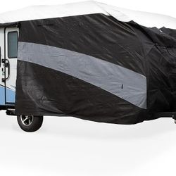 Camco ULTRAGuard Supreme RV Cover | Mini Travel Trailers Up to 16' 2" | Zipper Entry Doors & Covered Air Vents 