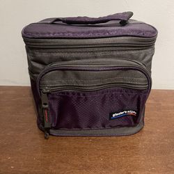 Glaciers edge, purple and gray small cooler/lunchbox