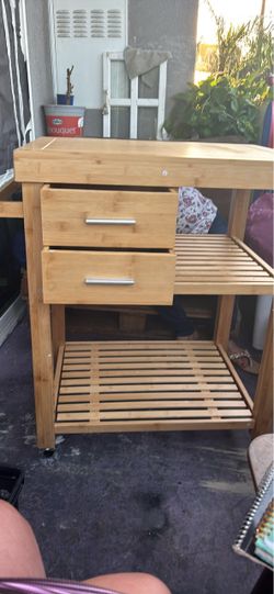Bamboo kitchen island