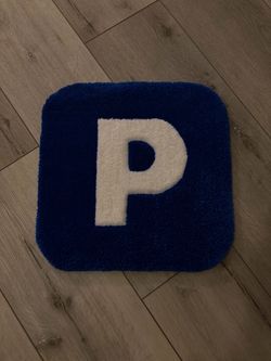 Parking Sign Tufted Accent Rug