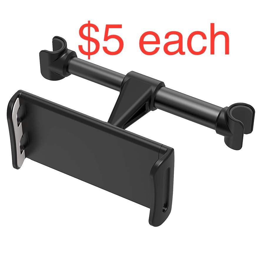 Car Backseat Headrest Mount, Phone/Tablet Holder, Adjustable Device Holder for 4-11 Inch Tables/Phones