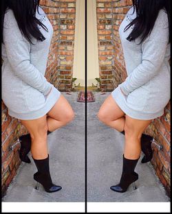 Black clear booties