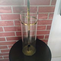 Tommi Parzinger Original Hurricane Glass Candle Holder Vintage MCM