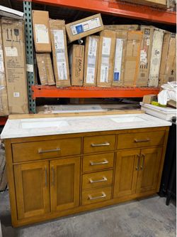 OVE Decors Alonso 60” Vanity in Brown