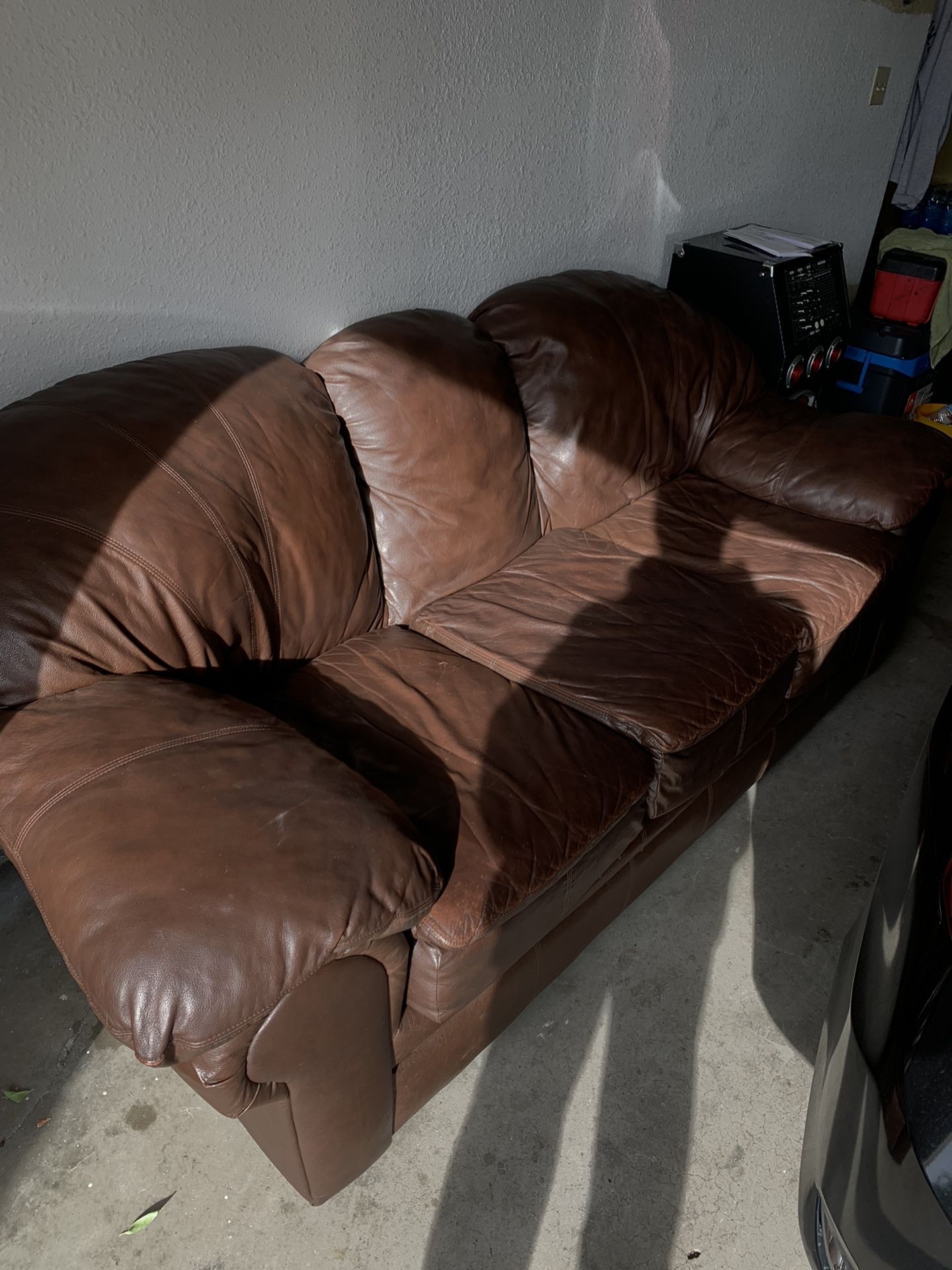 Brown Leather Couch