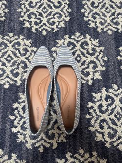 NWOT Baretraps Blue & White Striped Comfort Shoes - Size 9.5