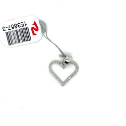 10kt White Gold Diamond Heart Pendant .10ctw 153657 3