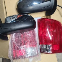 side Mirrors/ led tail light for chevy