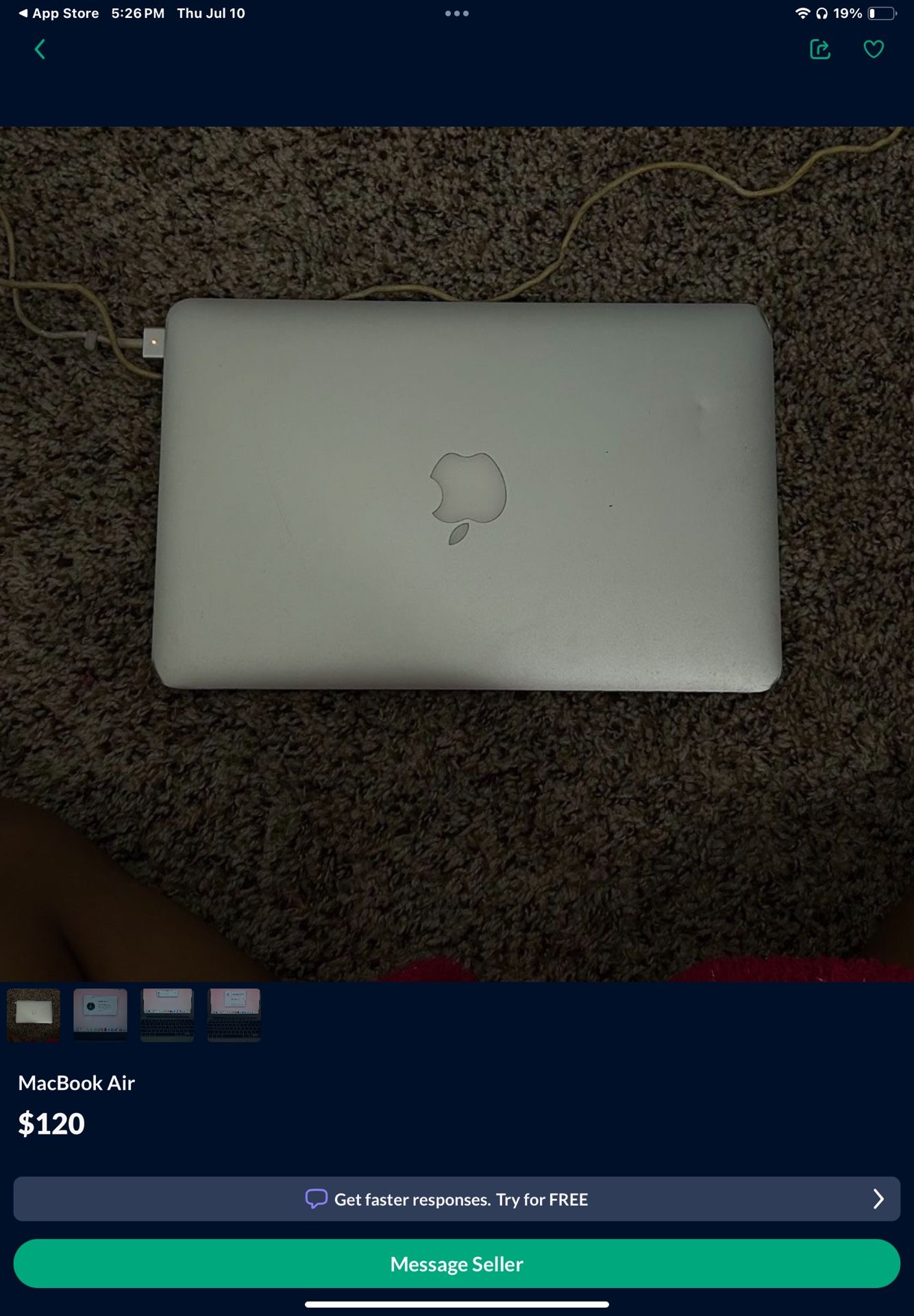 2014 Macbook Air Space Grey