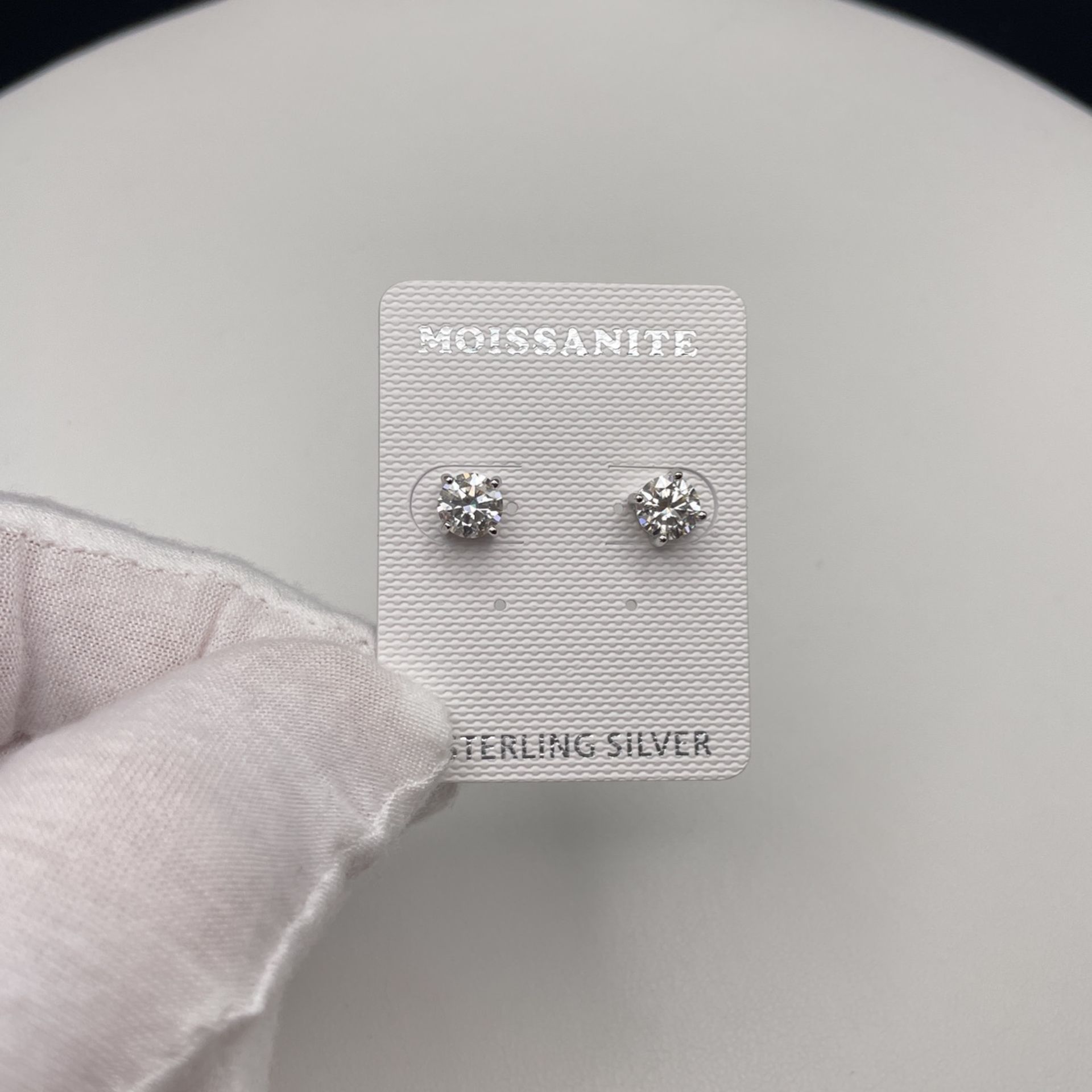 925 Silver 2CTW Mossianite Earrings 