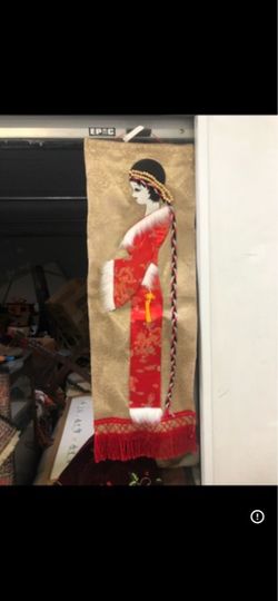 Chinese Lady Fabric Wall Hanging