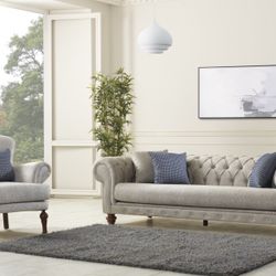 NEW 4 PCS CHESTER LIVING ROOM SET ! 2 SOFAS 2 CHAIRS ! AVAILABLE IN DIFFERENT COLORS ! MINAS HOME FURNITURE 