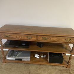 Solid oak TV/Media Table