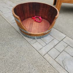 Wine Barrel Dog Bed