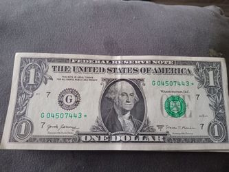 2017A Star Note One Dollar Bill