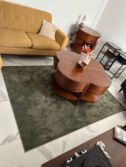 Green rug