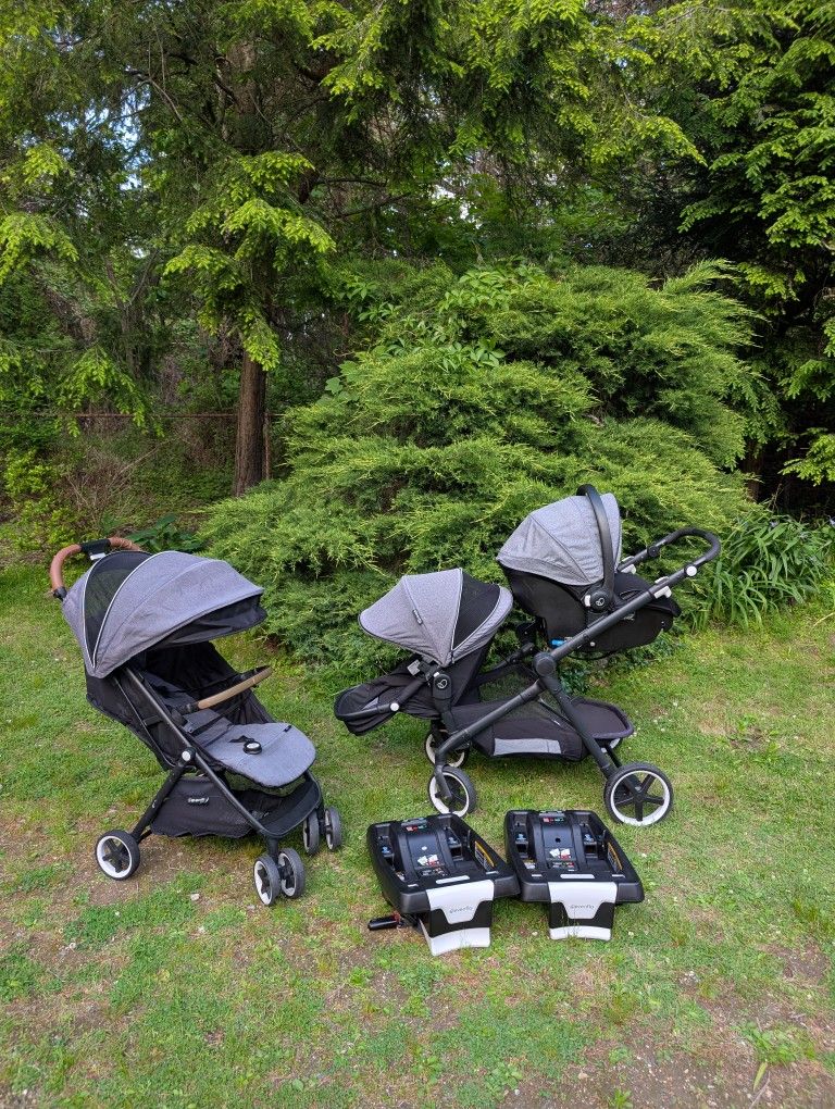 Evenflo Stroller Bundle - Pivot Xpand Gold + Otto