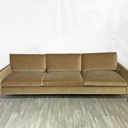 ( Delivery Available ) BenchMade Modern Catwalk Velvet Beige Sofa