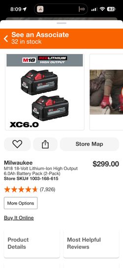 Milwaukee Batteries 6.0 Pack