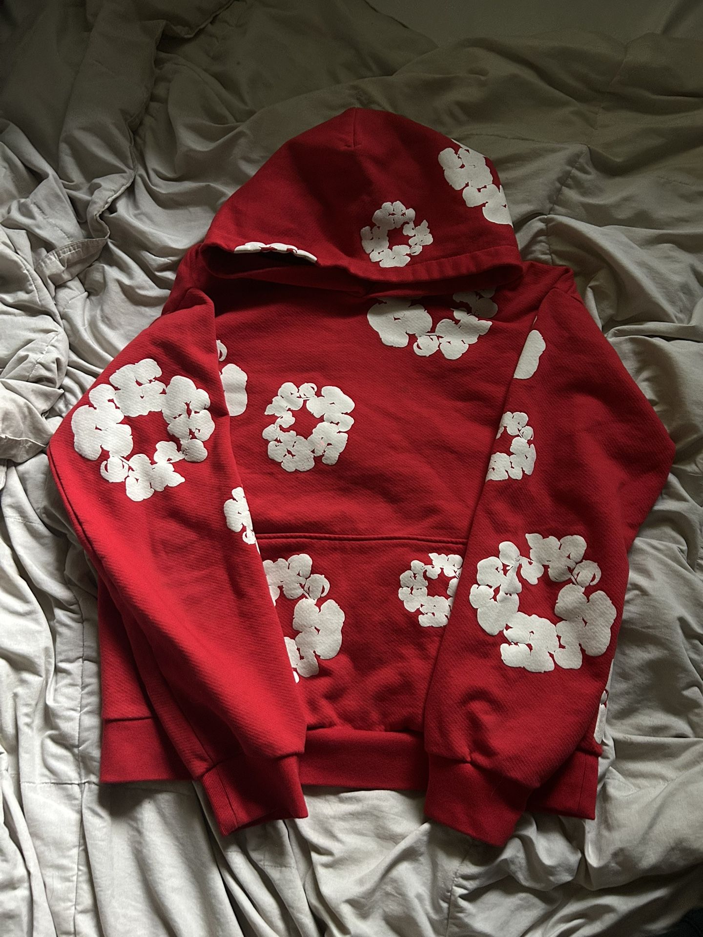 Red Denim tears Hoodie