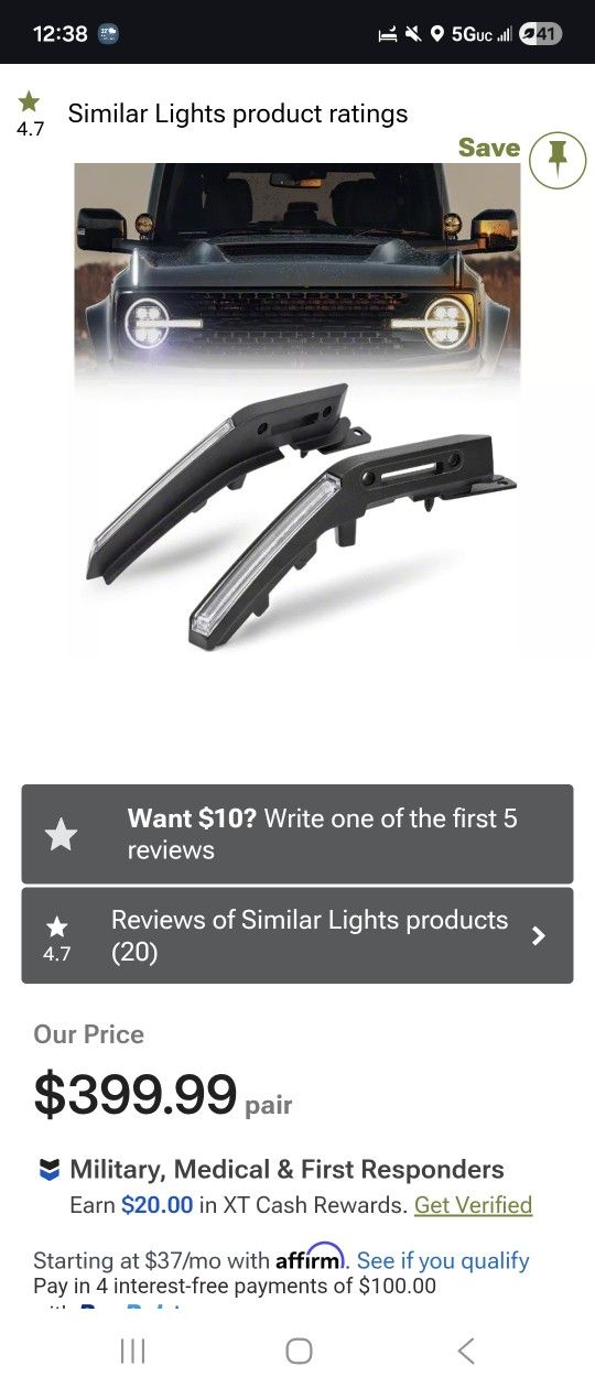 Aluminum Trail Marker Light for 2021-2025 Ford Bronco