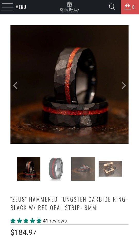 Black And Red Wedding Band