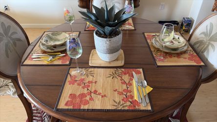 Bamboo Tropical Flower Placemats