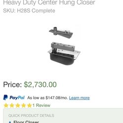 Pivoting door hardware - NEW IN BOX