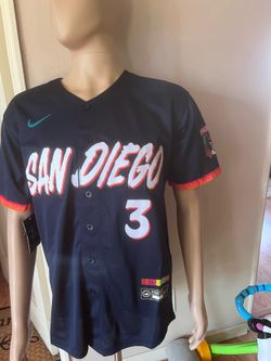 San Diego padres City Connect pullover baseball jersey. Merrill #3. Size Small to 4XL.