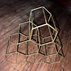 Gold Metal Wine Holder 