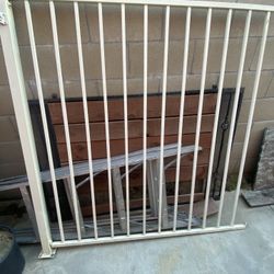 Fence With Door Side House 17’ In Length  Keep The Dog Away 