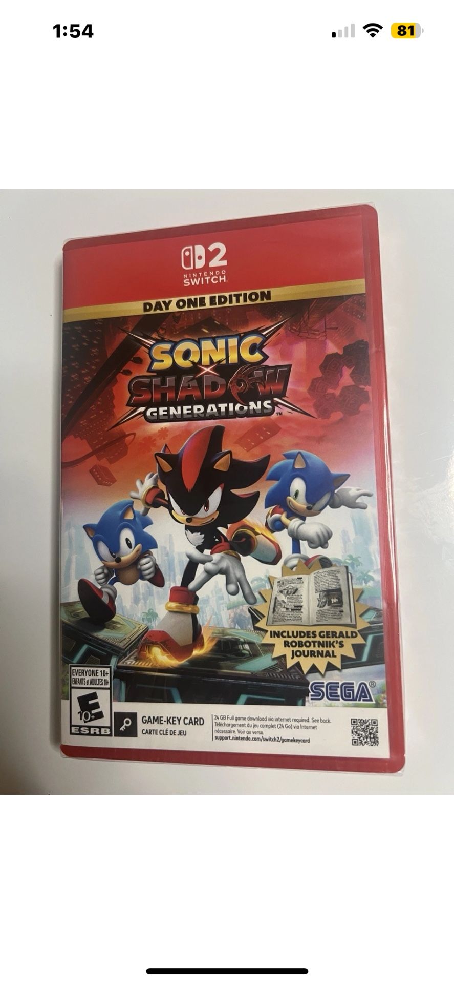 Sonic X Shadow Generations - Nintendo Switch