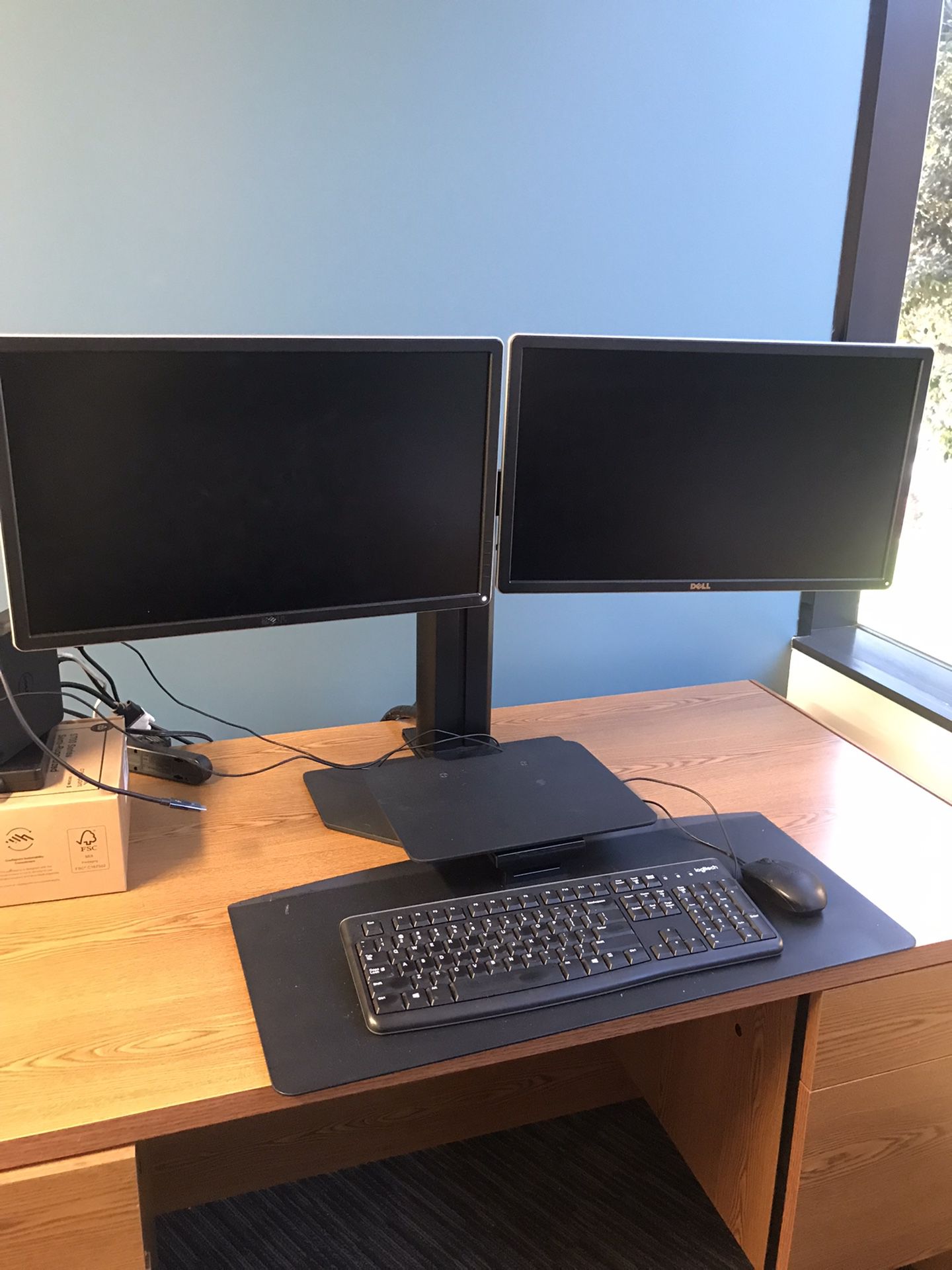 Sit2Stand Desk w. Two - 24” Dell Monitors Included ($400  OBO)