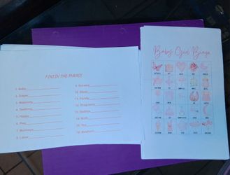 Free baby shower games