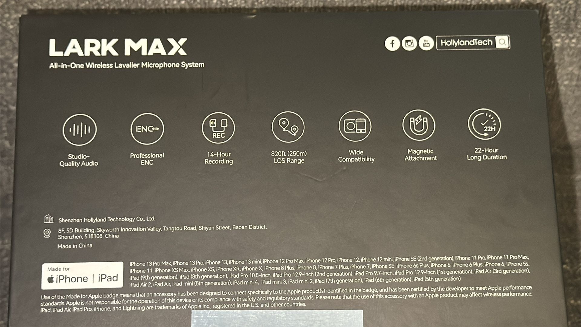 HollyLand Lark Max Factory Sealed All In One Microphone System