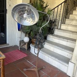 Vintage Industrial Floor Lamp With Heat