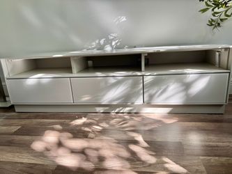 West Elm Light Gray TV Stand with Drawers