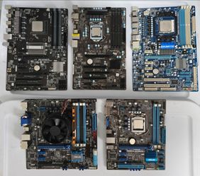 Motherboard Lot of 5 Motherboards Asus Gigabyte Asrock Intel CPU AMD all Works