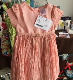 Peach Little Miss Satin Dress size 3T