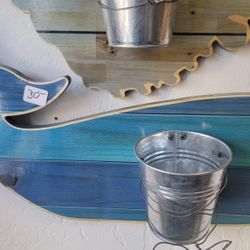 Wooden Whale Plant Holder