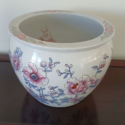 Chinese porcelain fish bowl or jardinière,