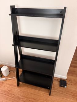 Black Ladder Bookshelf 4-Tier