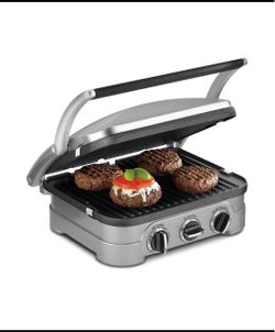New Open Box Cuisinart Indoor 5-in-1 Griddler Grill With Nonstick Cooking Plates