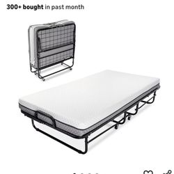 Foldable Deluxe Twin Bed With Memory Foam Matress 