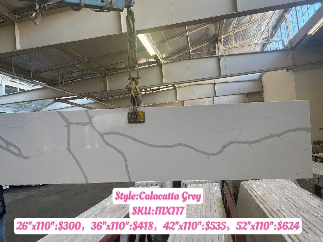 MAX Quartz & Countertop:MX117:Calacatta Grey